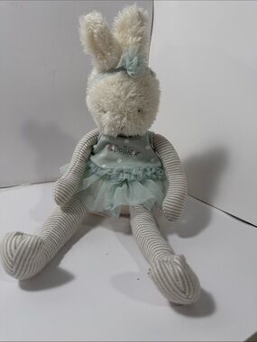 Bunnies by the Bay, Dollie. The white Bunny with Mint Tulle Dress